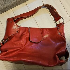 MATT & NAT Red Large Bag Purse Y2K Adjustable Straps Vegan Leather